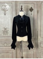 Miss Point Night Lily Asymmetric Sleeve Blouse(Reservation/Full Payment Without Shipping)